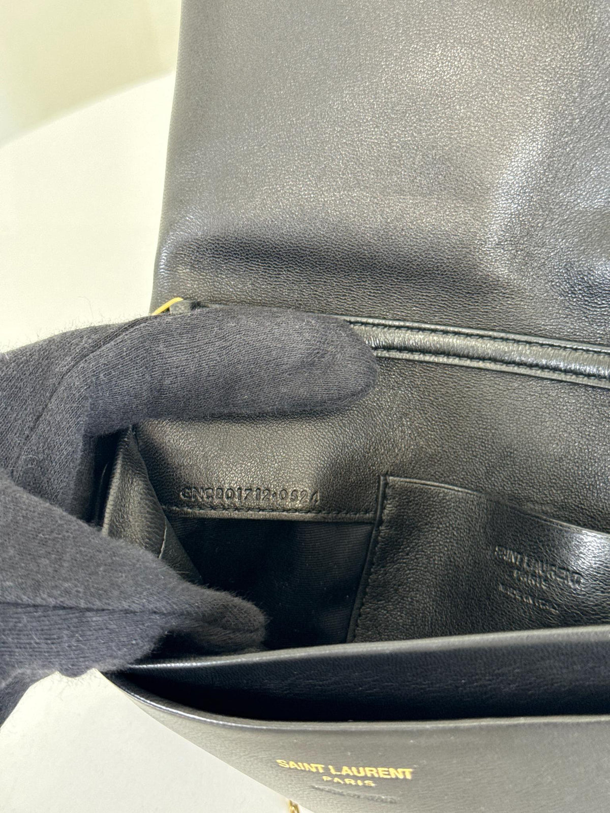 Saint Laurent Calypso Black Lambskin Mini Shoulder Bag