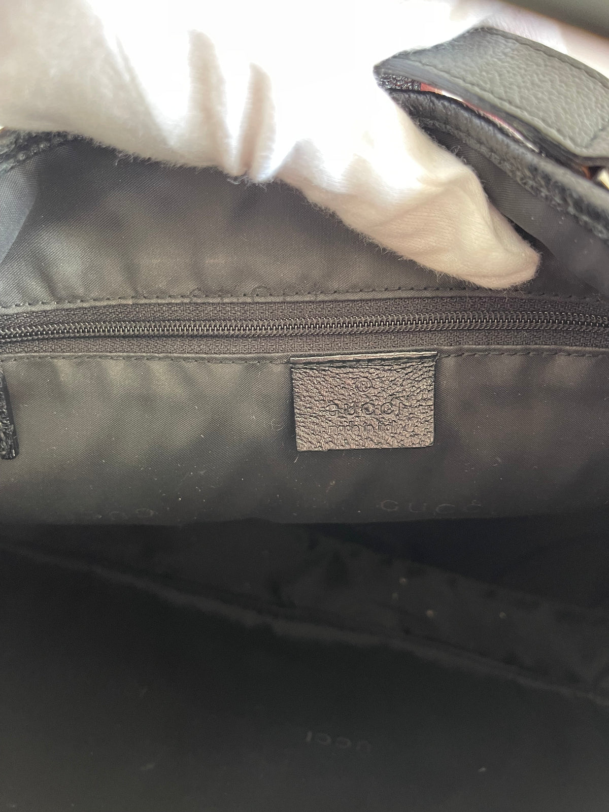 Gucci Red Wool Black Leather Jackie Hobo Bag