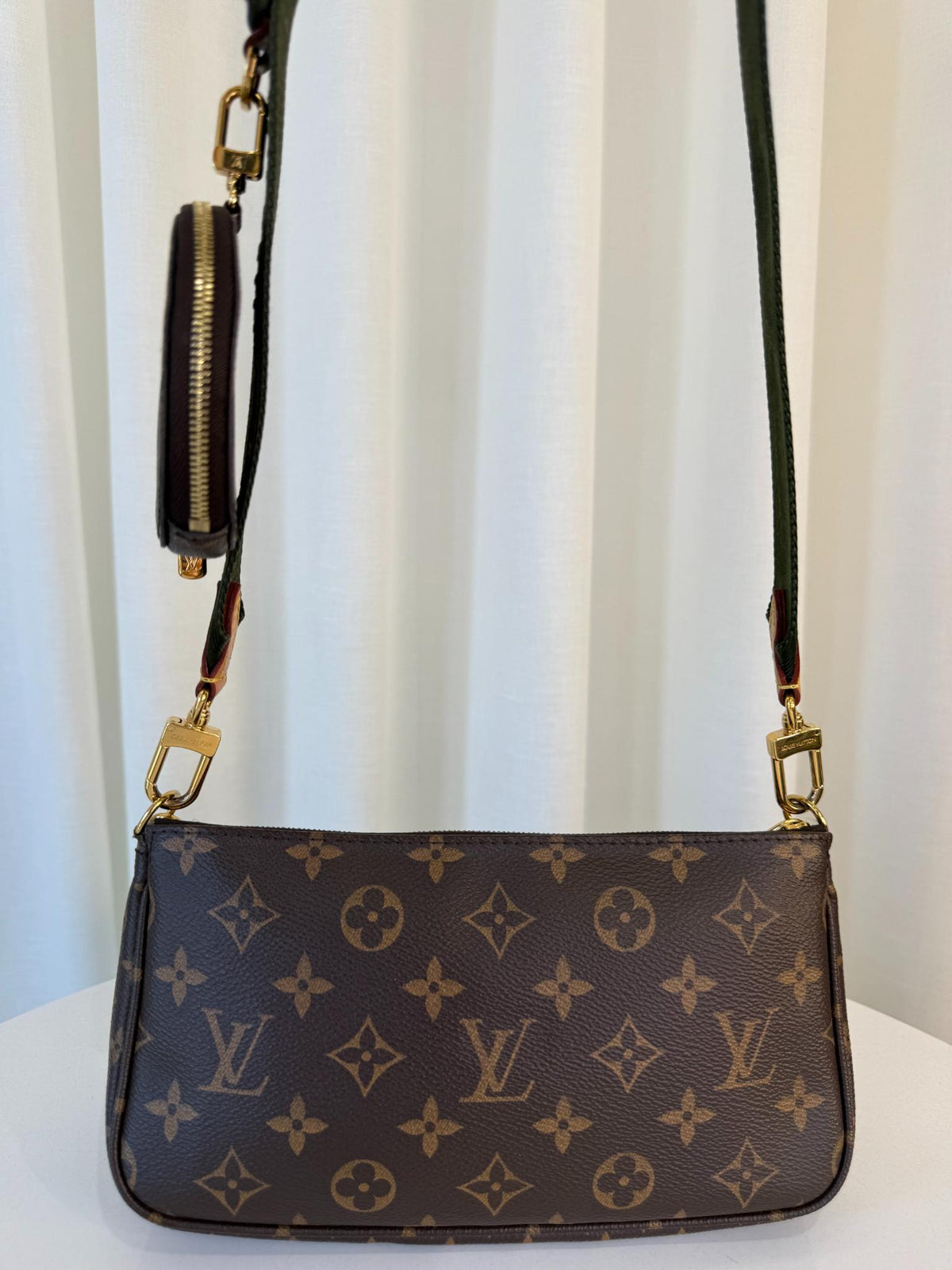 Louis Vuitton Multi Pochette Accessoires Khaki Strap Monogram Canvas