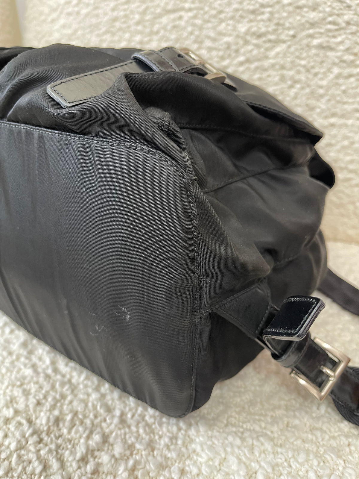 Prada Vintage Nylon Black Backpack