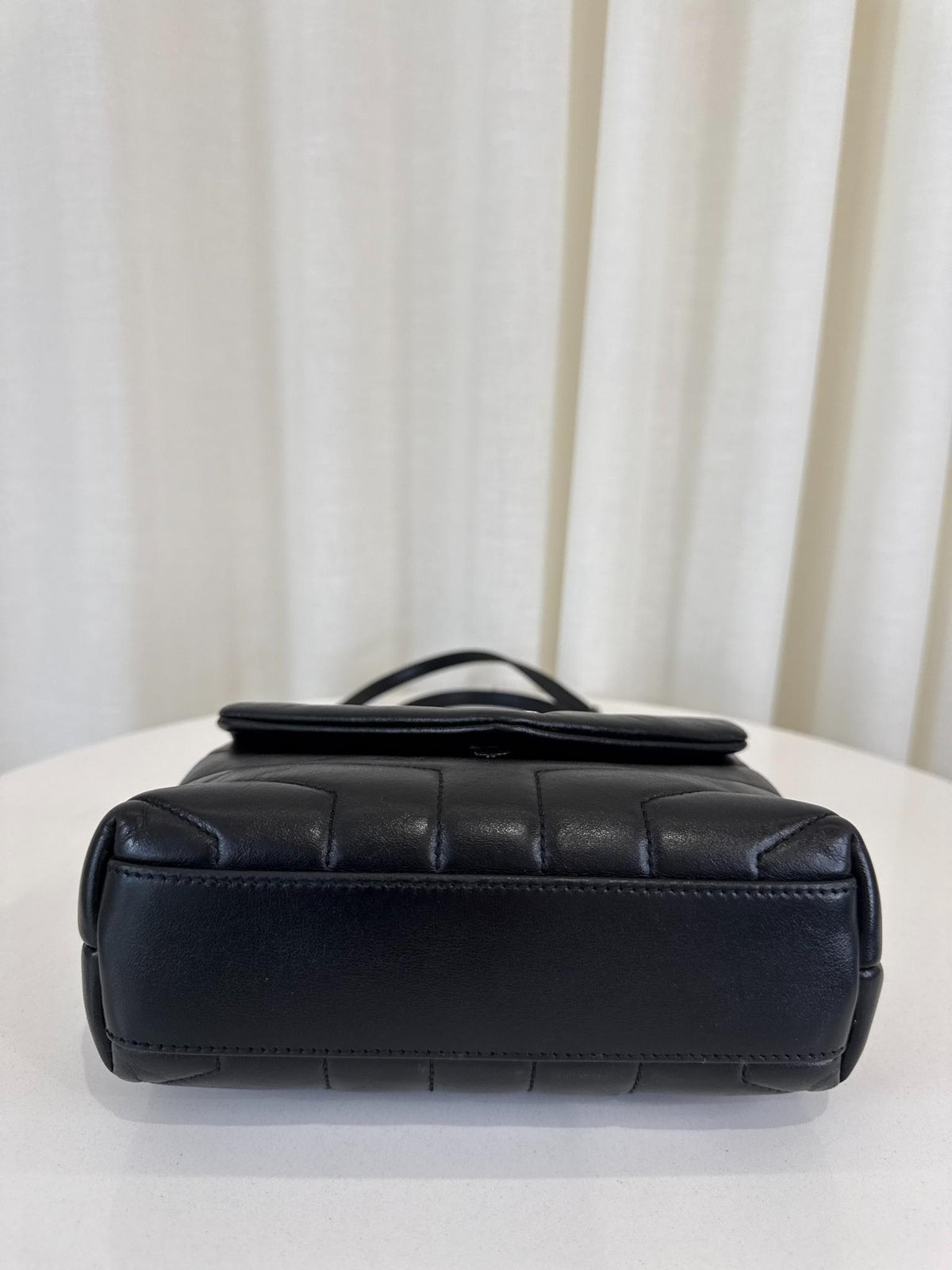 Saint Laurent Black Chevron Quilted Leather Toy LouLou Bag