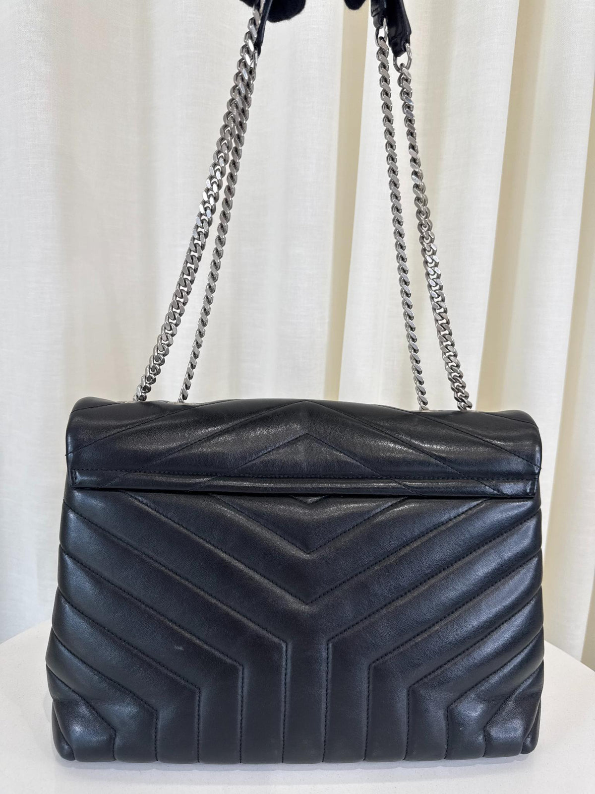 Saint Laurent LouLou Medium Black Quilted Shoulder Bag