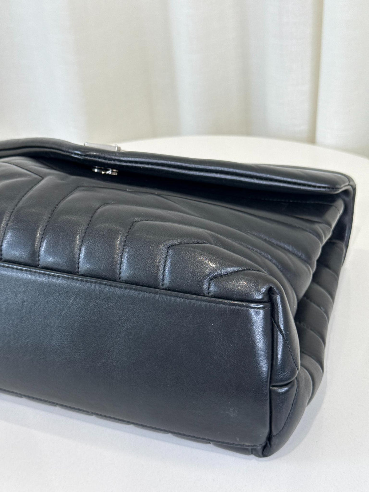 Saint Laurent LouLou Medium Black Quilted Shoulder Bag