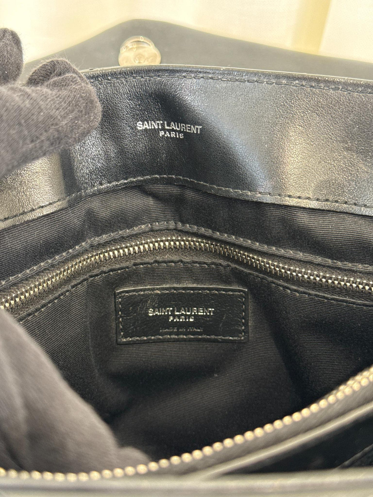 Saint Laurent LouLou Medium Black Quilted Shoulder Bag