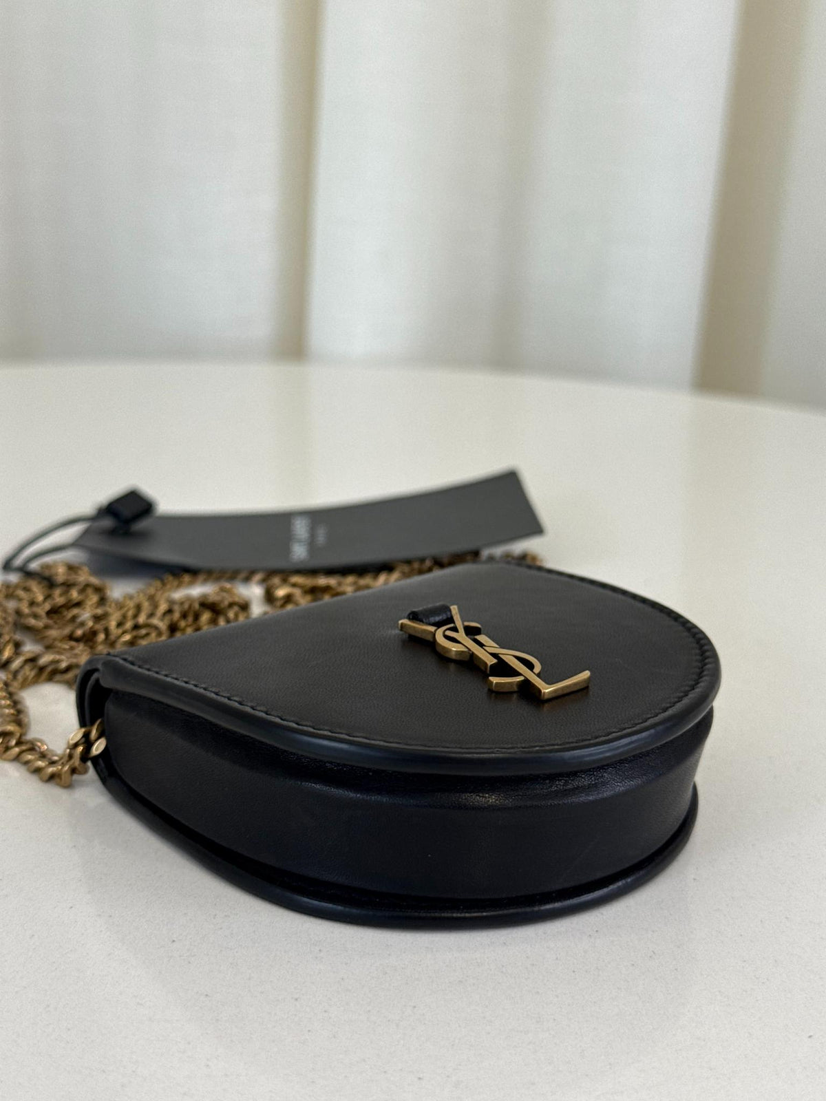 Saint Laurent Le K YSL-Plaque Leather Coin Purse