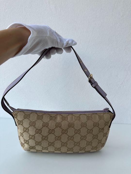 Gucci Monogram Pretty Boat Lilac Pochette