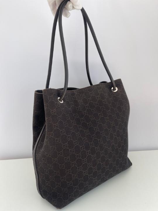 Gucci Black GG Canvas Gifford Tote Bag