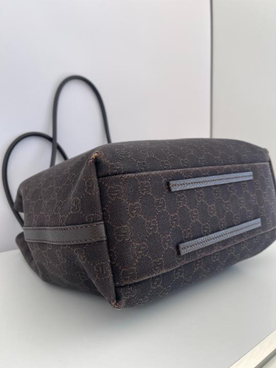 Gucci Black GG Canvas Gifford Tote Bag