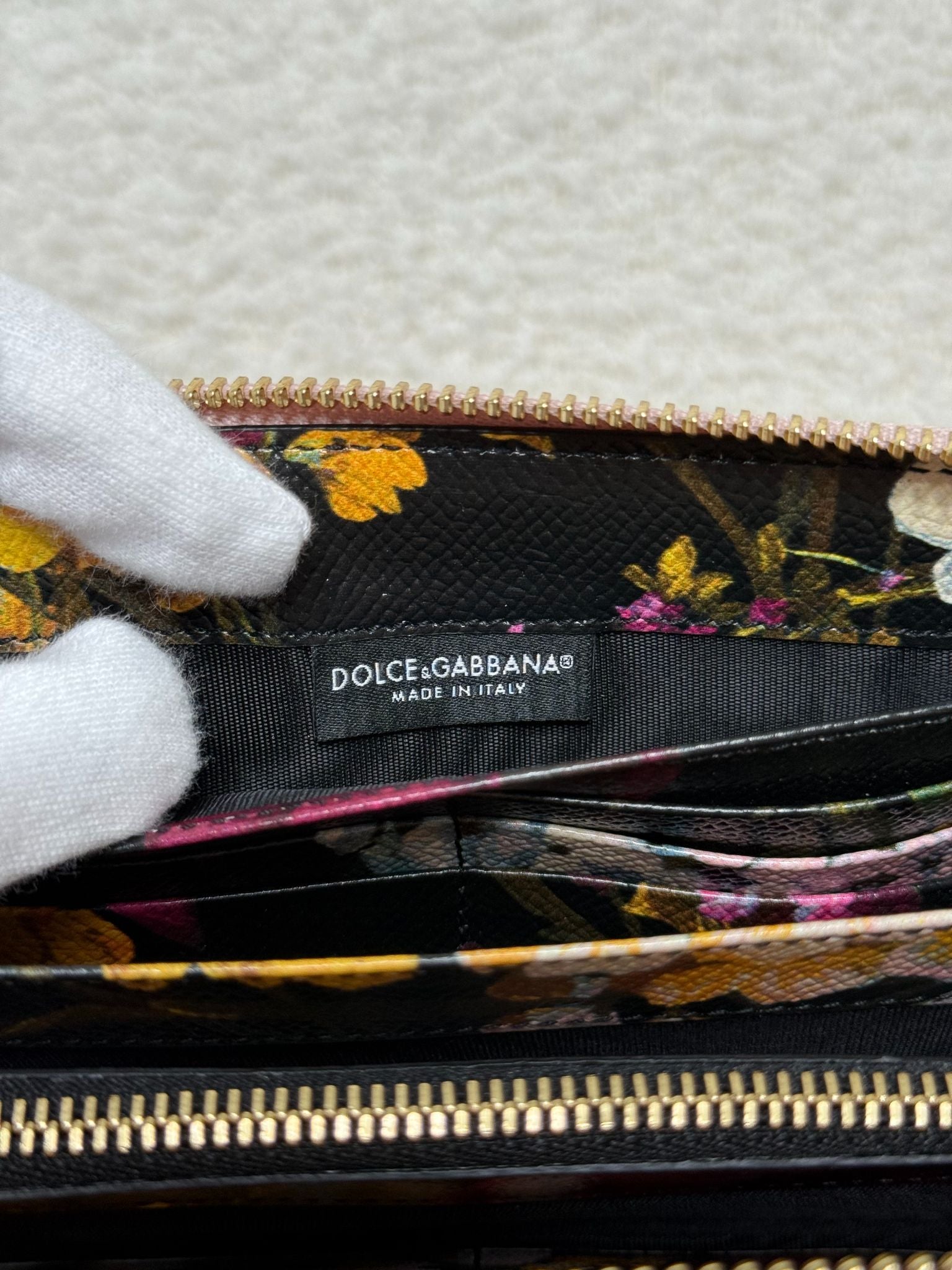 Dolce & Gabbana Light Pink Leather Zip Around Continental Wallet