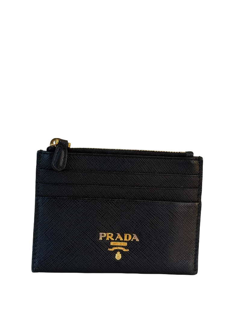 Prada Black Saffiano Leather Card Holder