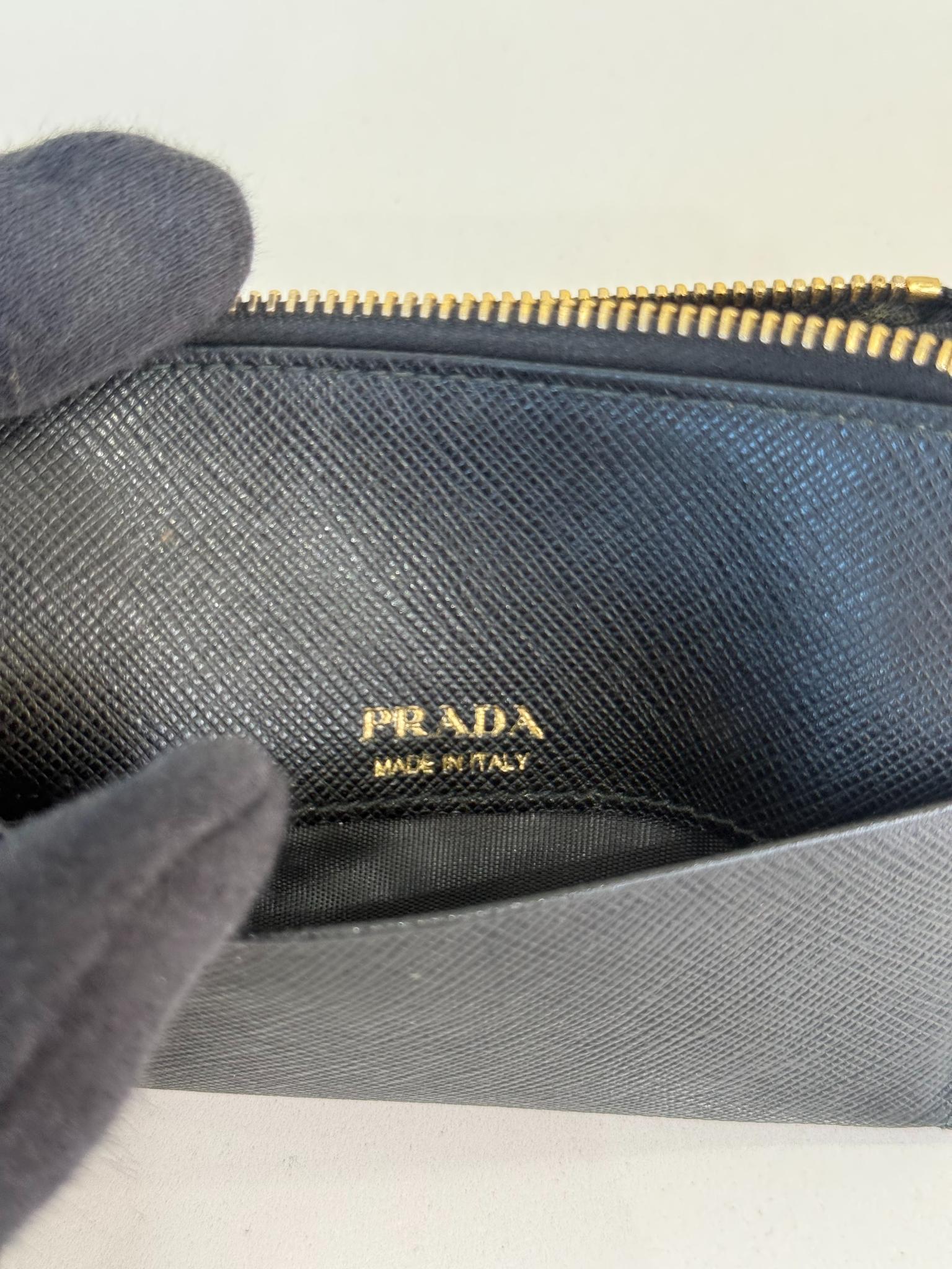 Prada Black Saffiano Leather Card Holder