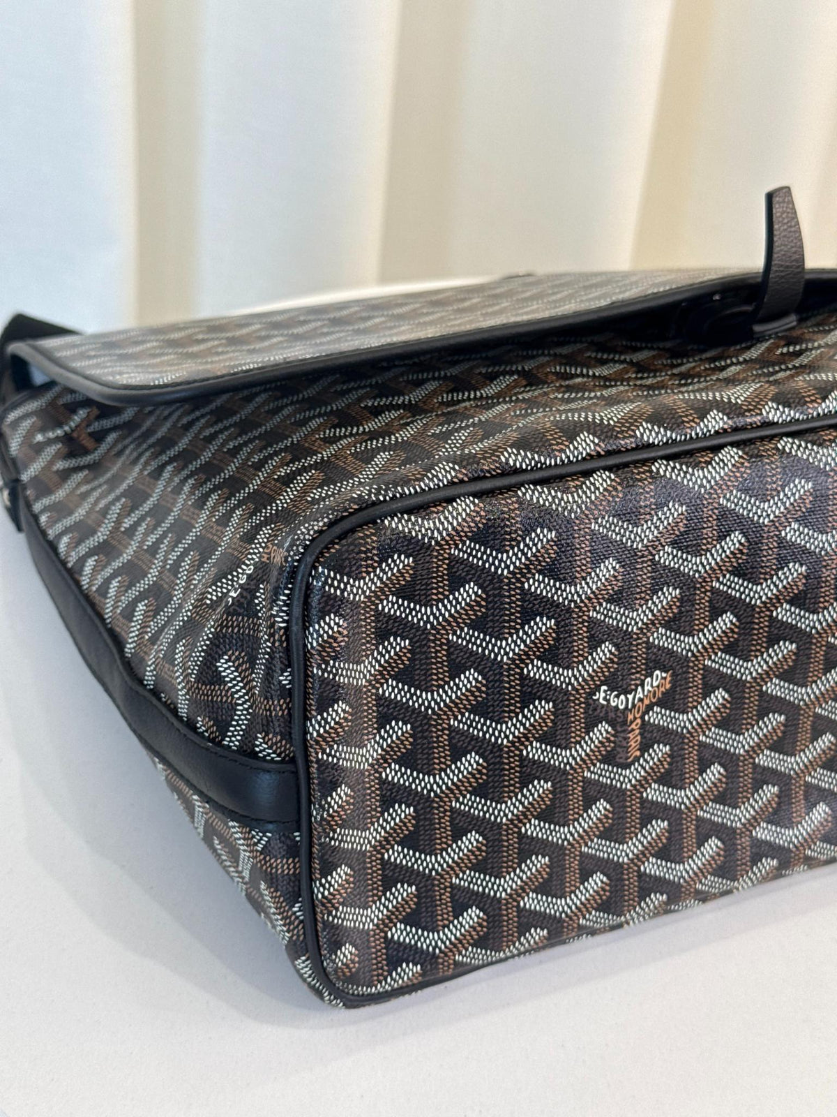 Goyard Goyardine Capetien Messenger Bag Black