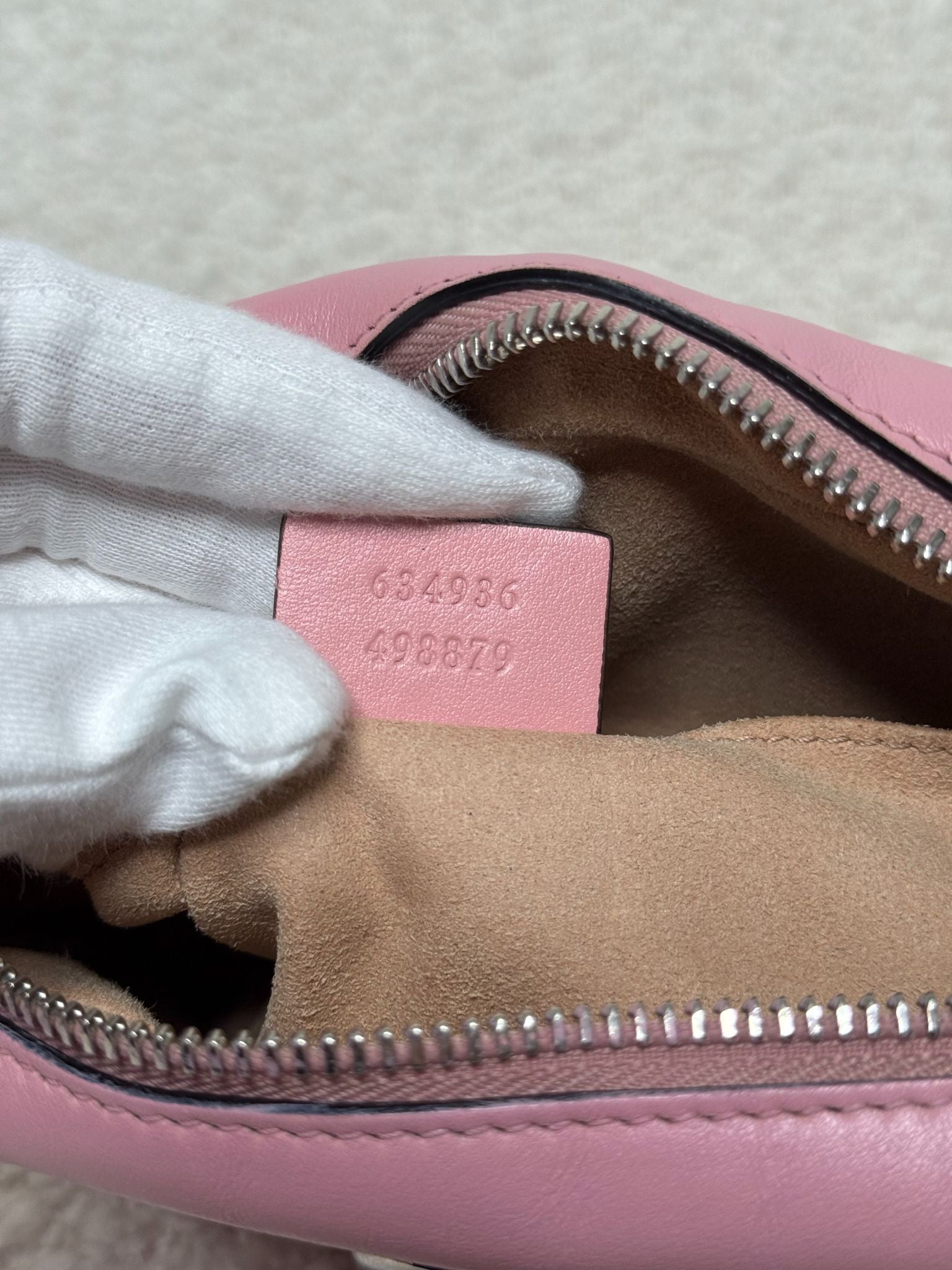 Gucci Mini GG Marmont Baby Pink Calfskin Matelassé Camera Bag