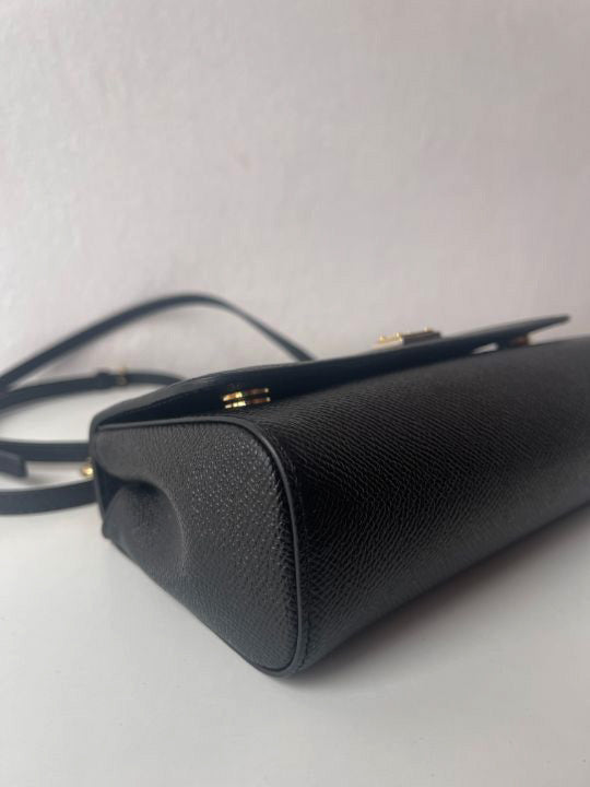 Dolce & Gabbana Black Mini Sicily Crossbody Bag