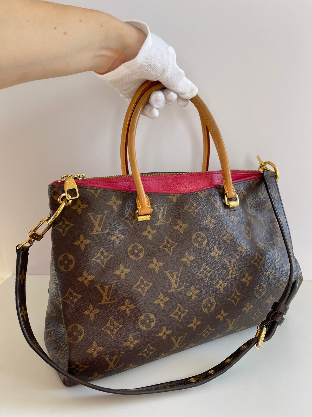 Louis Vuitton Pink Monogram Canvas Pallas MM Bag