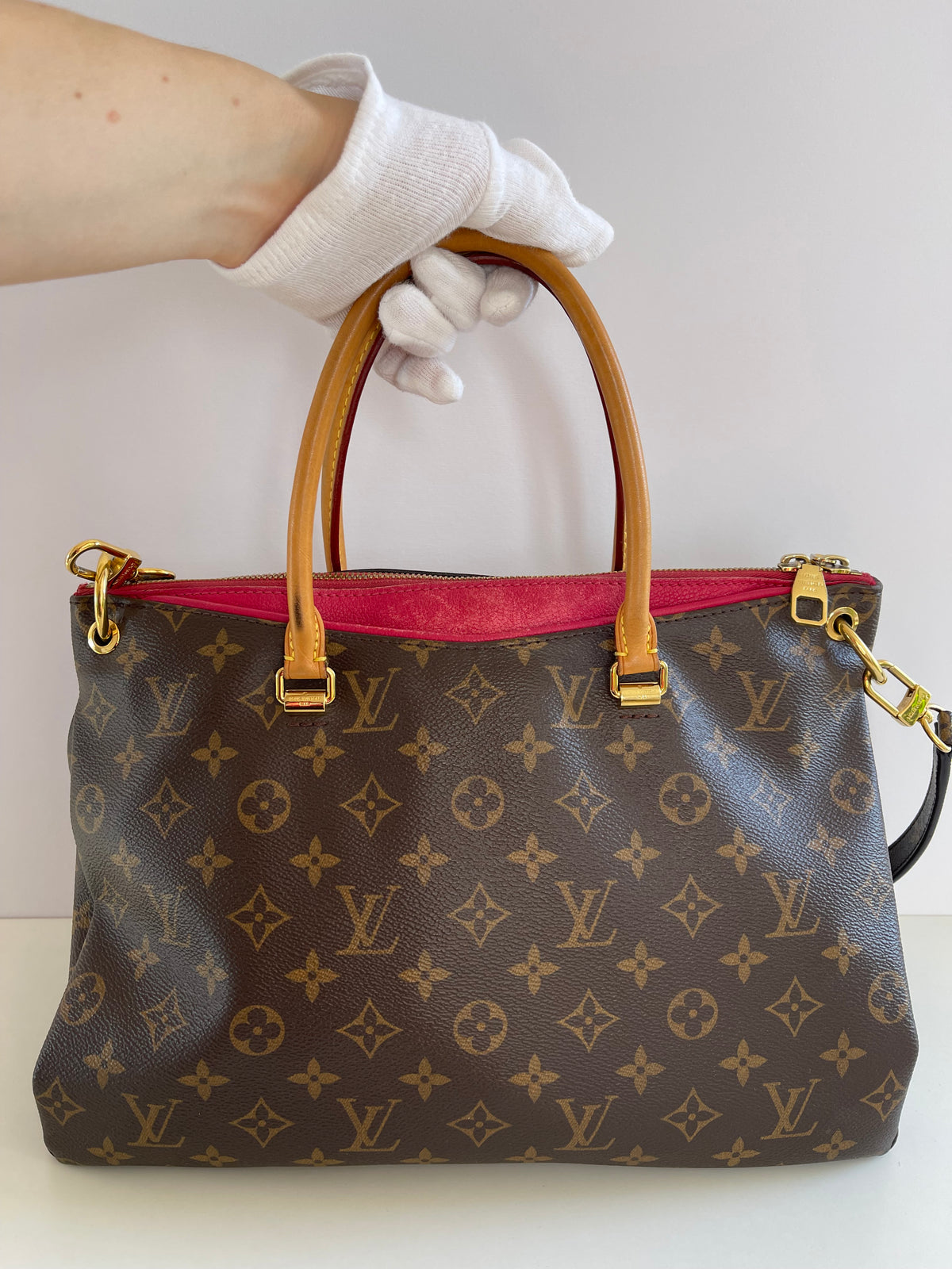 Louis Vuitton Pink Monogram Canvas Pallas MM Bag