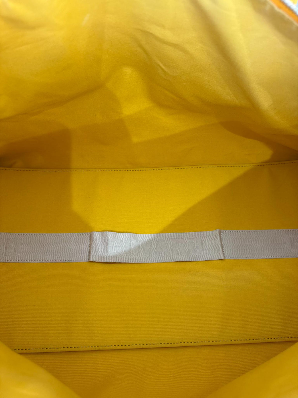 Goyard Yellow Goyardine Canvas Boeing 50 Boston Bag