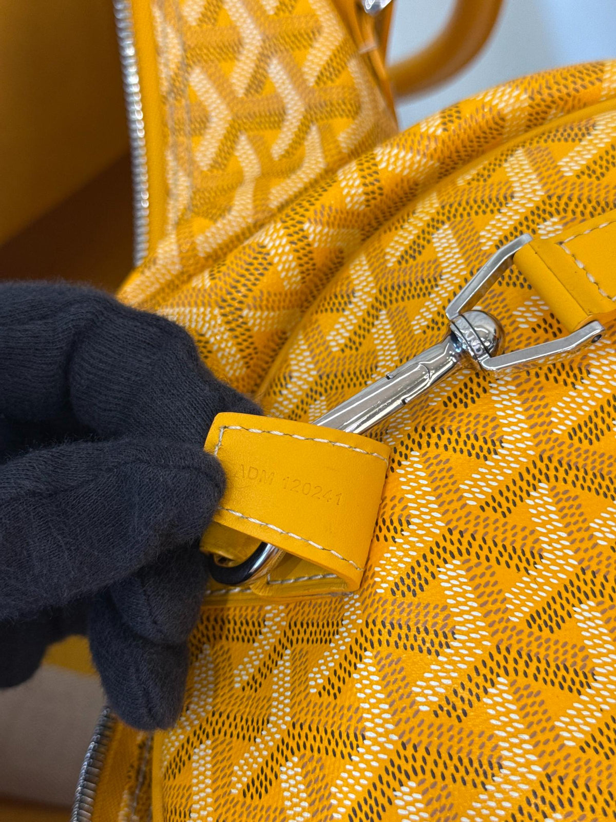 Goyard Yellow Goyardine Canvas Boeing 50 Boston Bag