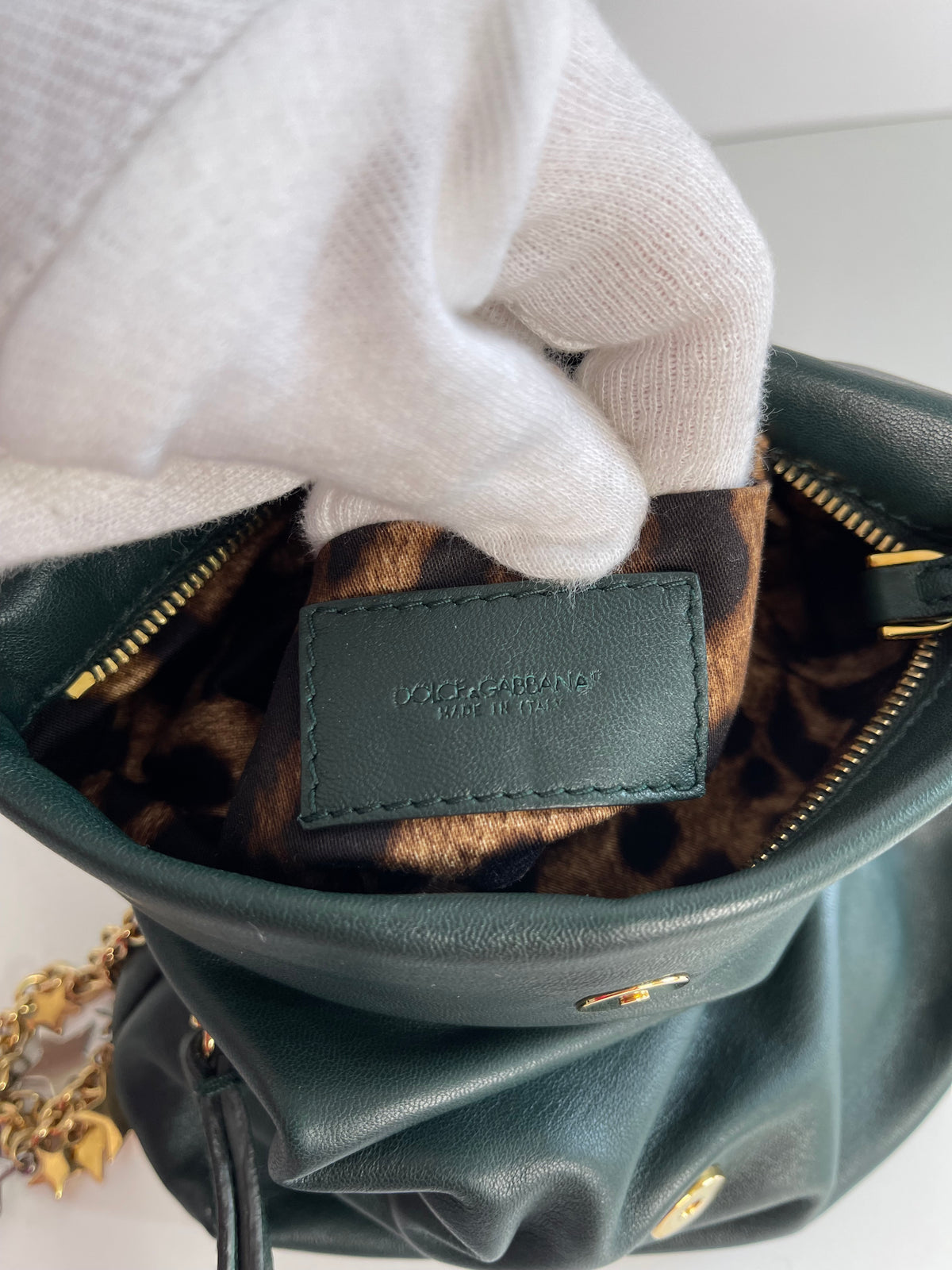Dolce & Gabbana Green Soft Calfskin Small Bag