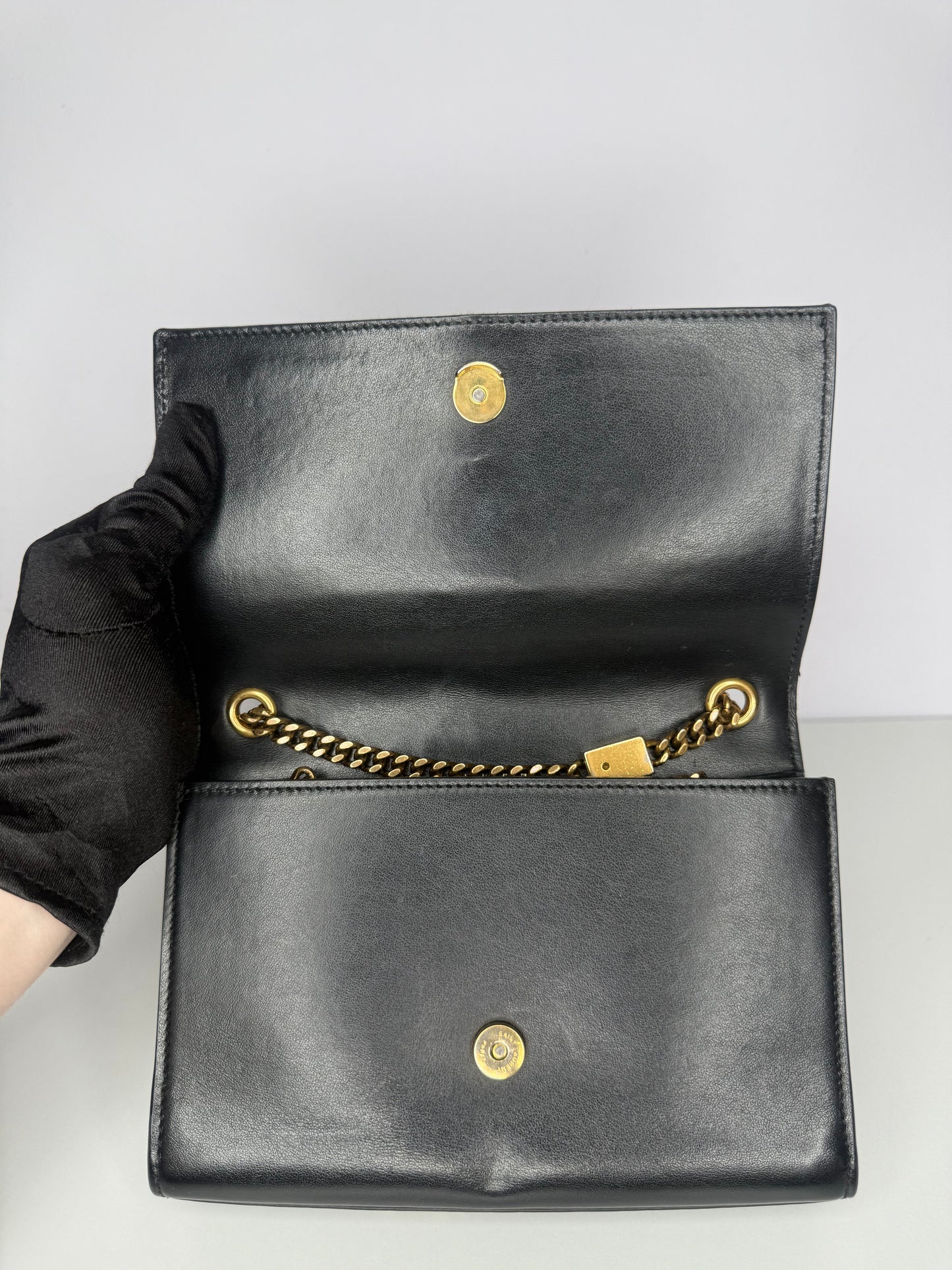 Saint Laurent Medium Kate Diagonal Sequin Tassel Black Bag