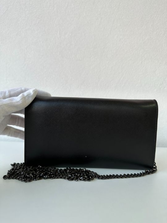 Salvatore Ferragamo Vara Bow Black Wallet On Chain