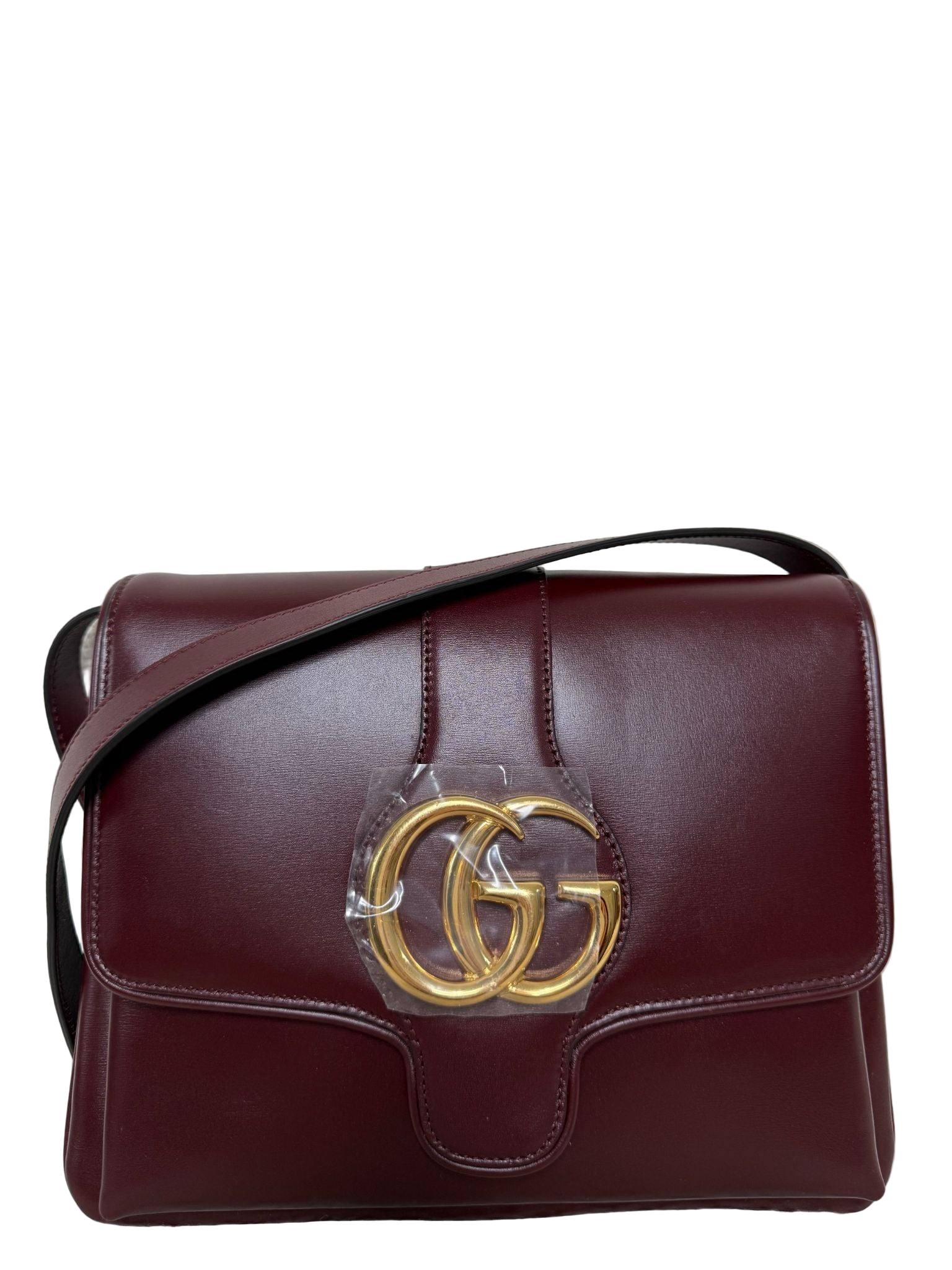 Gucci Arli Burgundy Calfskin Leather Crossbody Bag