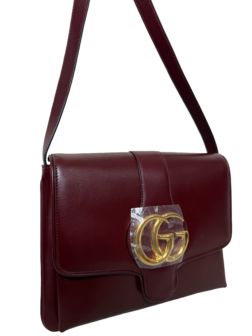 Gucci Arli Burgundy Calfskin Leather Crossbody Bag
