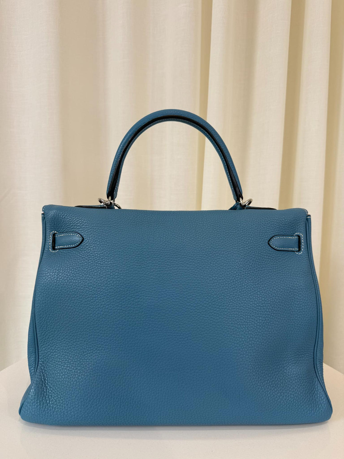 Hermès Kelly Retourne 35 Blue Jean Togo PHW