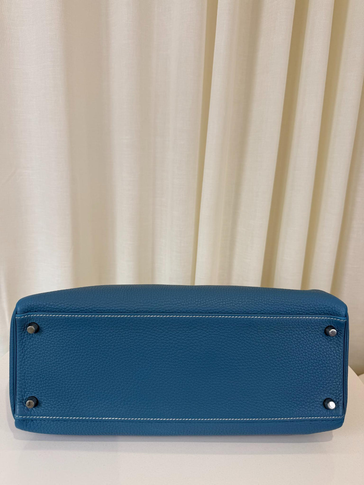 Hermès Kelly Retourne 35 Blue Jean Togo PHW