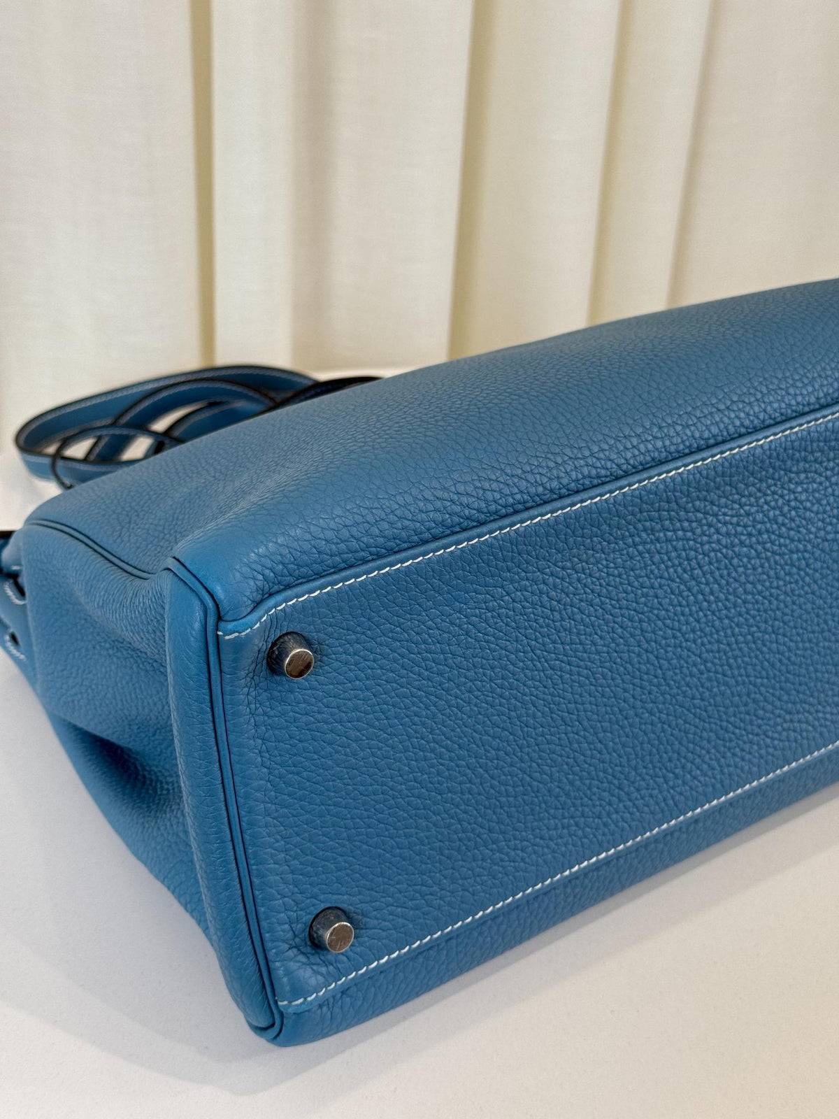 Hermès Kelly Retourne 35 Blue Jean Togo PHW