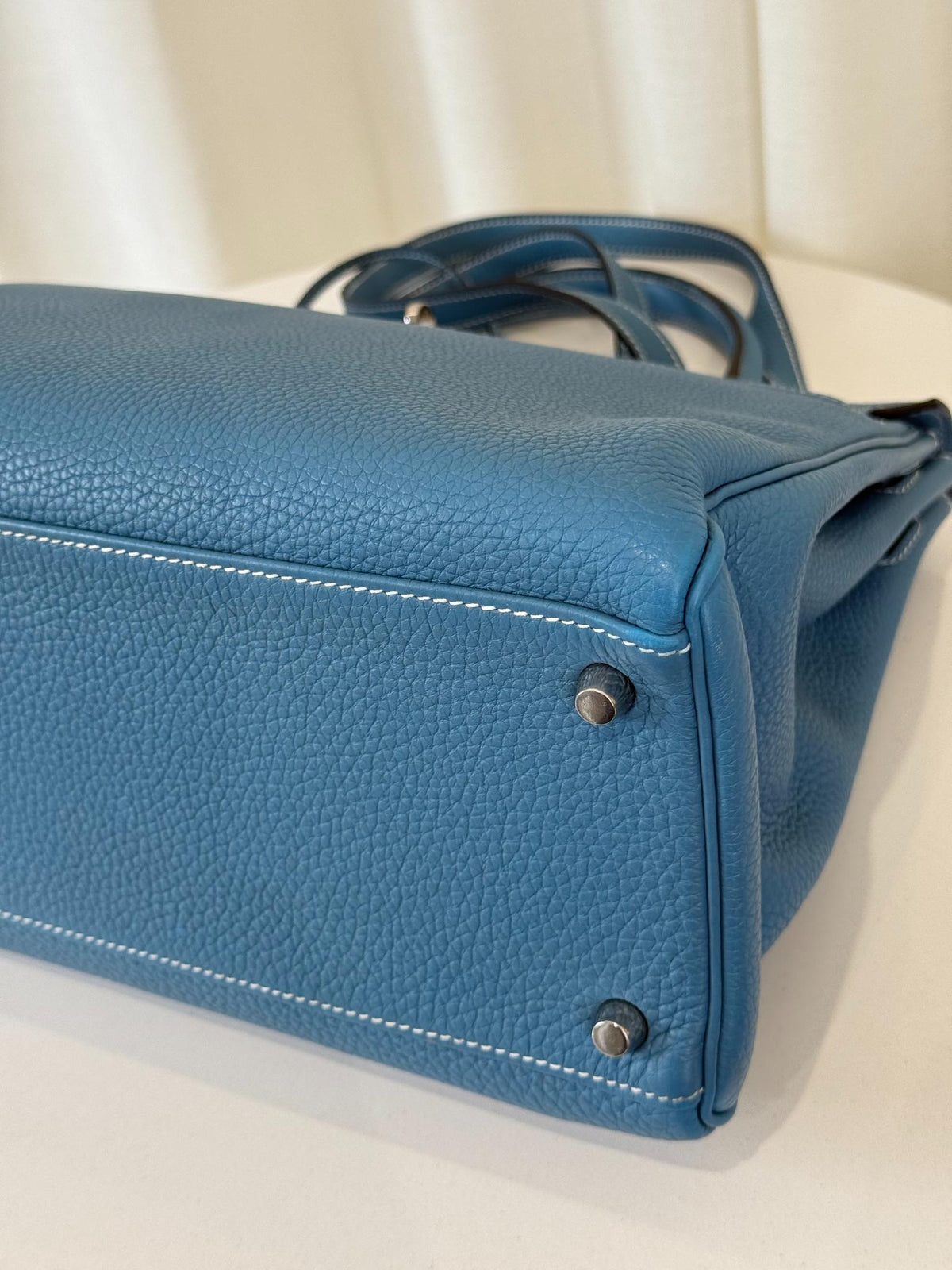 Hermès Kelly Retourne 35 Blue Jean Togo PHW