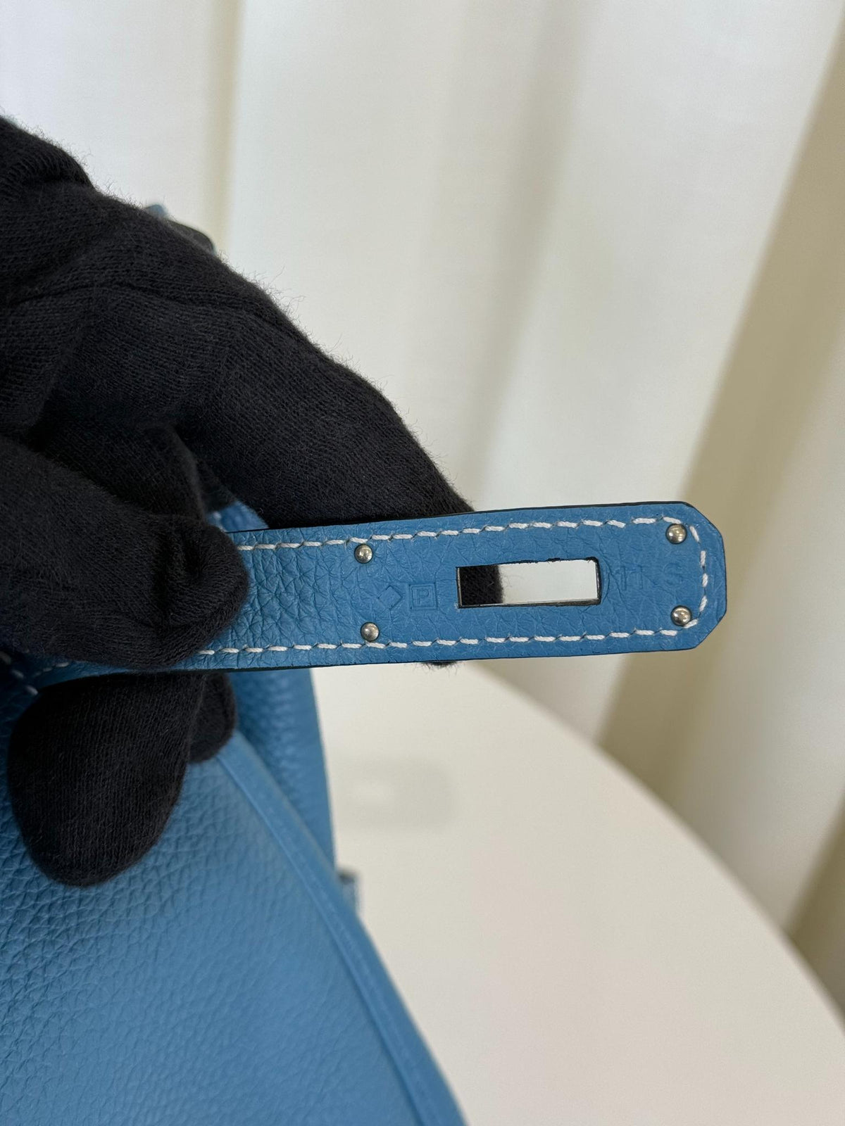 Hermès Kelly Retourne 35 Blue Jean Togo PHW