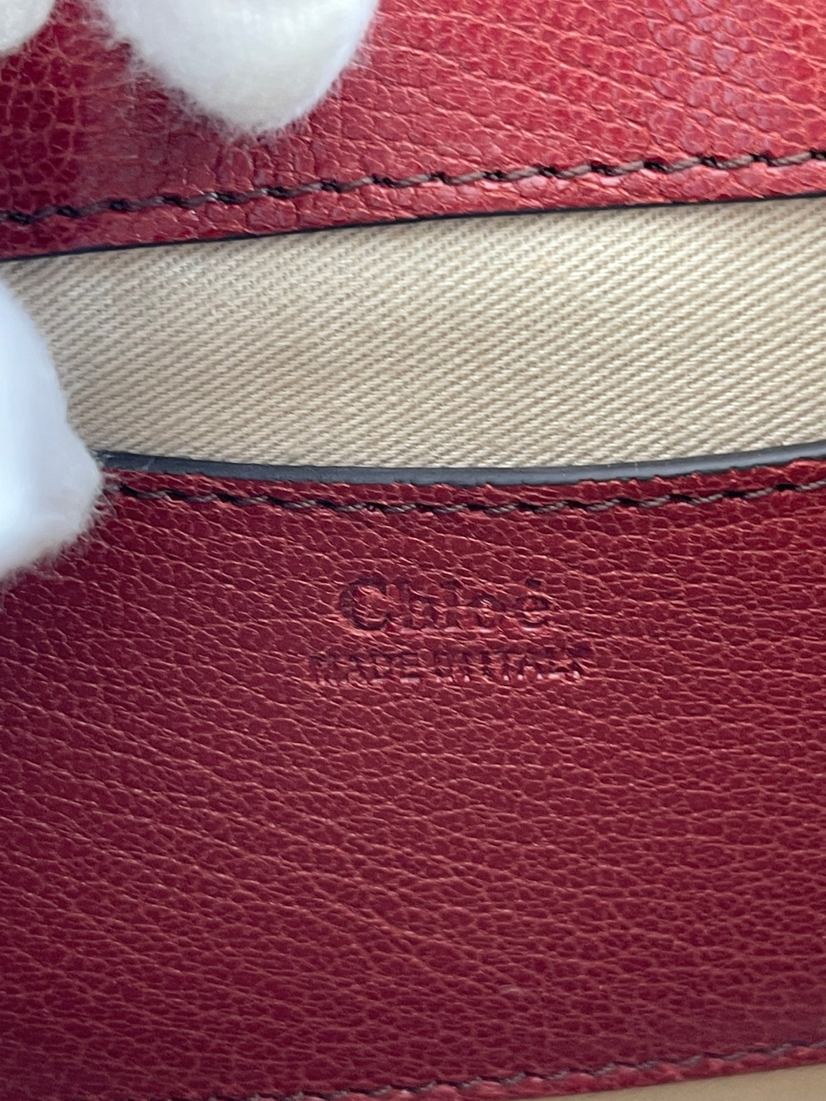 Chloe Red Brown Leather Small Tess Shoulder Bag