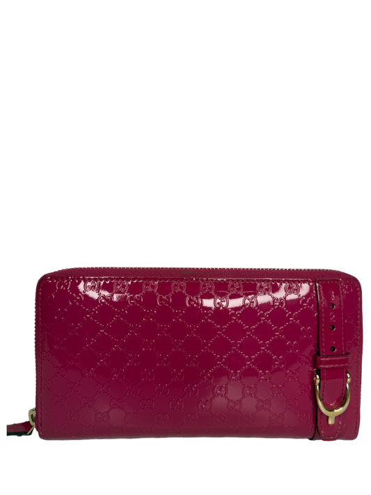 Gucci Fuchsia Microguccissima Nice Long Wallet