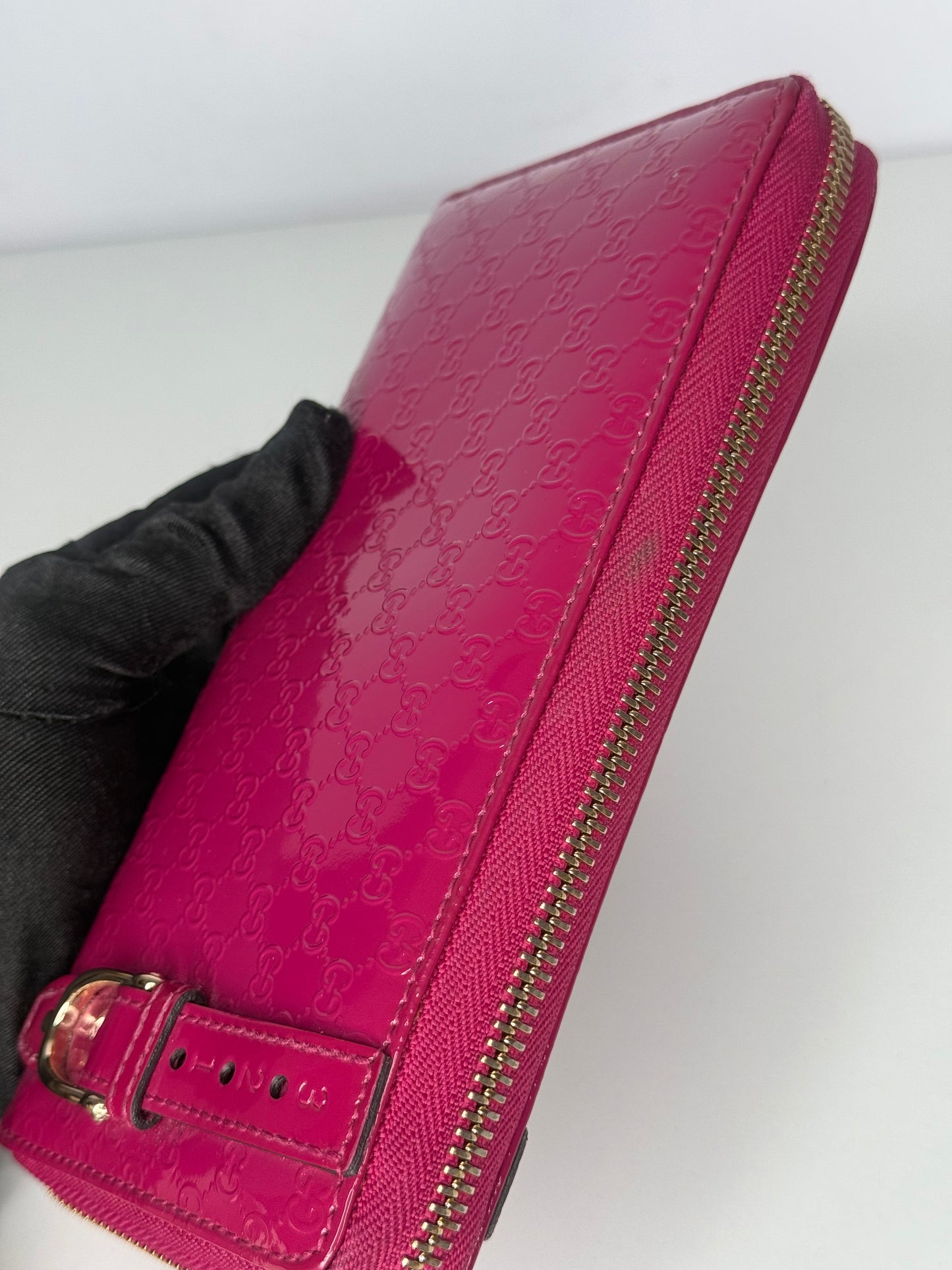 Gucci Fuchsia Microguccissima Nice Long Wallet