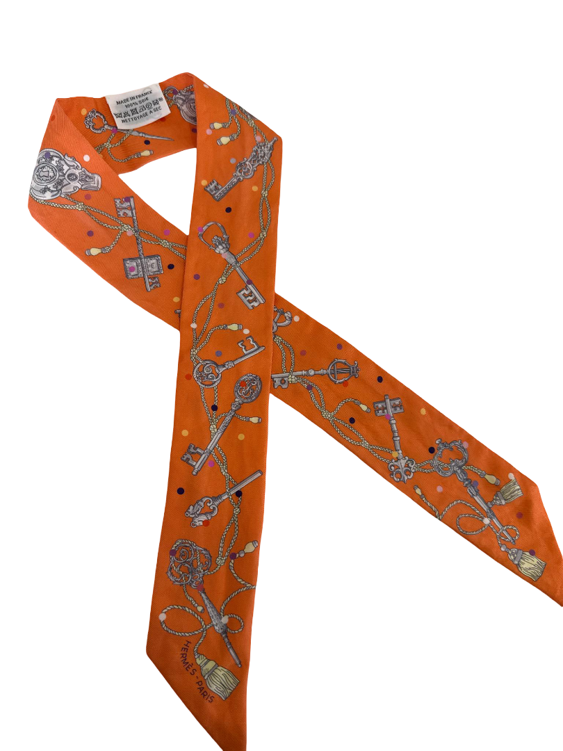 Hermès Les Clés à Pois Twilly Orange