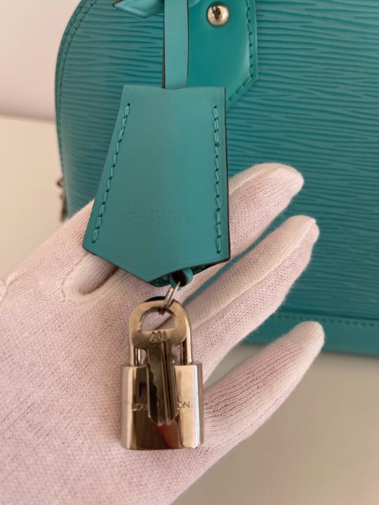 Louis Vuitton Alma BB Turquoise Epi Leather