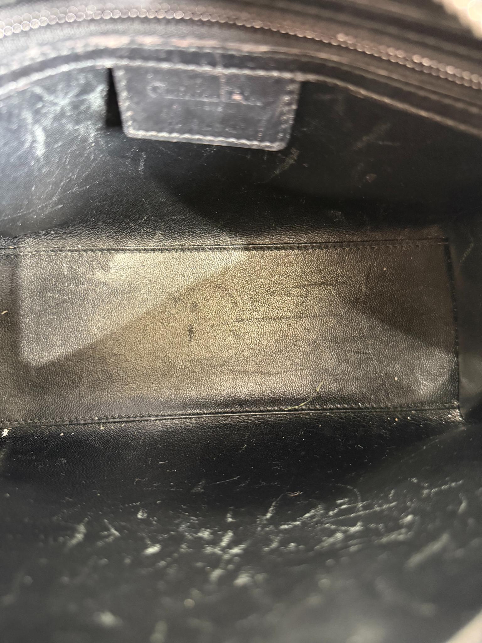 Christian Dior Medium Lady Dior Black/White Houndstooth Tweed Handbag