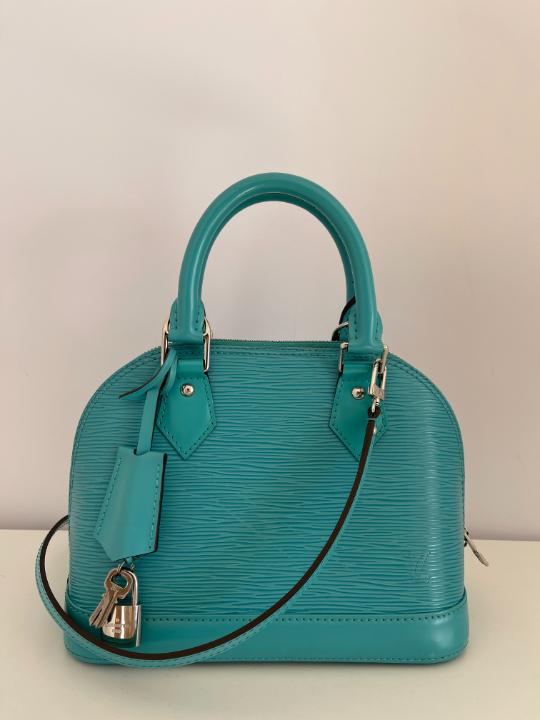 Louis Vuitton Alma BB Turquoise Epi Leather