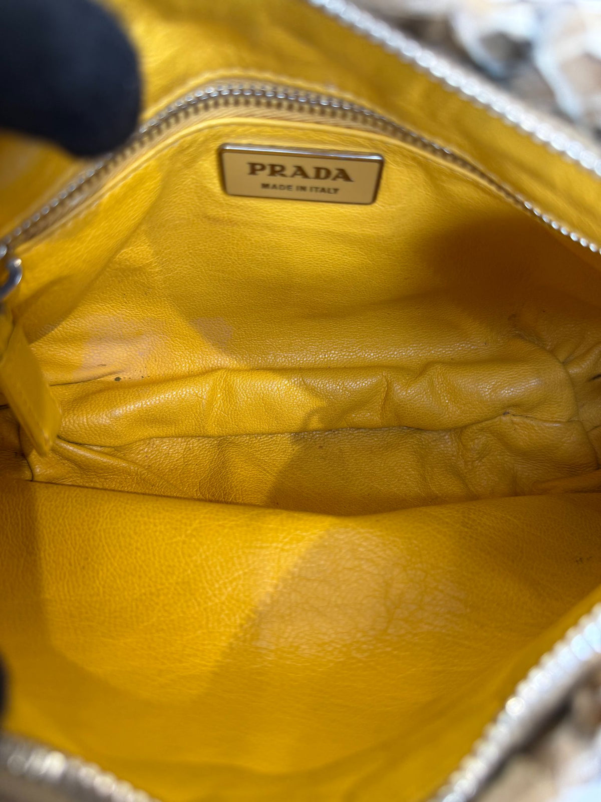 Prada Vintage Brown Python Leather Shoulder Bag