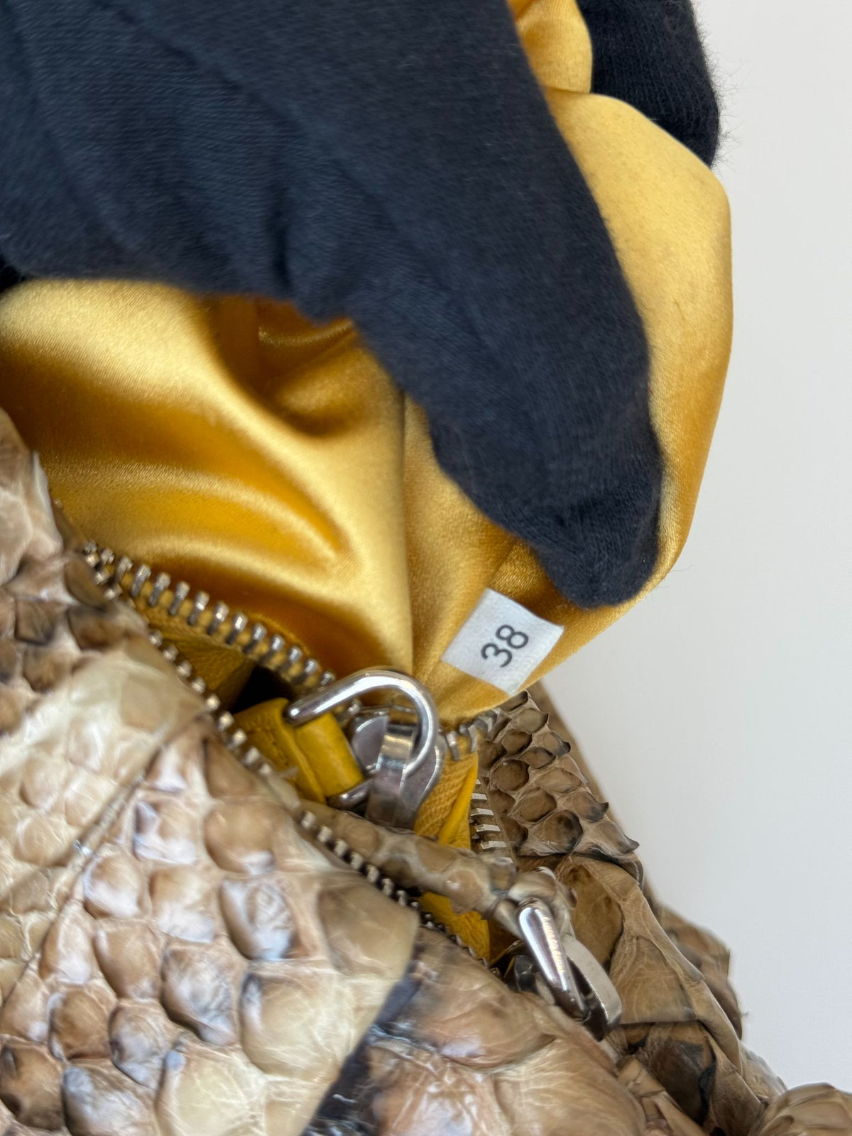 Prada Vintage Brown Python Leather Shoulder Bag