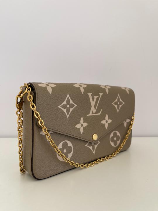 Louis Vuitton Félicie Pochette Monogram Empreinte Leather Crème