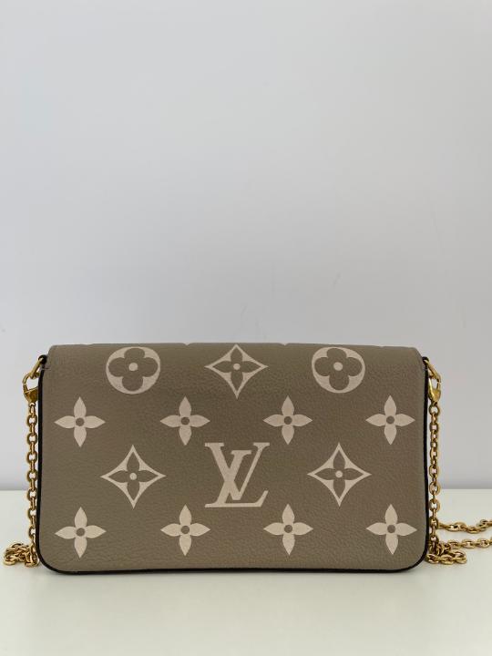 Louis Vuitton Félicie Pochette Monogram Empreinte Leather Crème