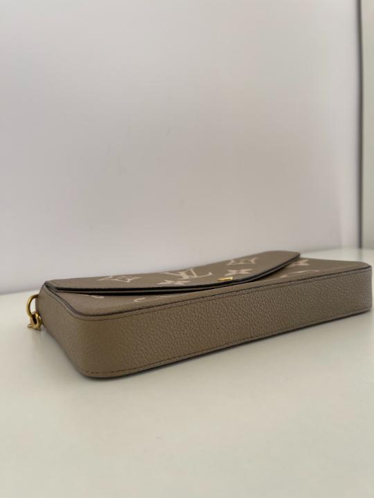 Louis Vuitton Félicie Pochette Monogram Empreinte Leather Crème