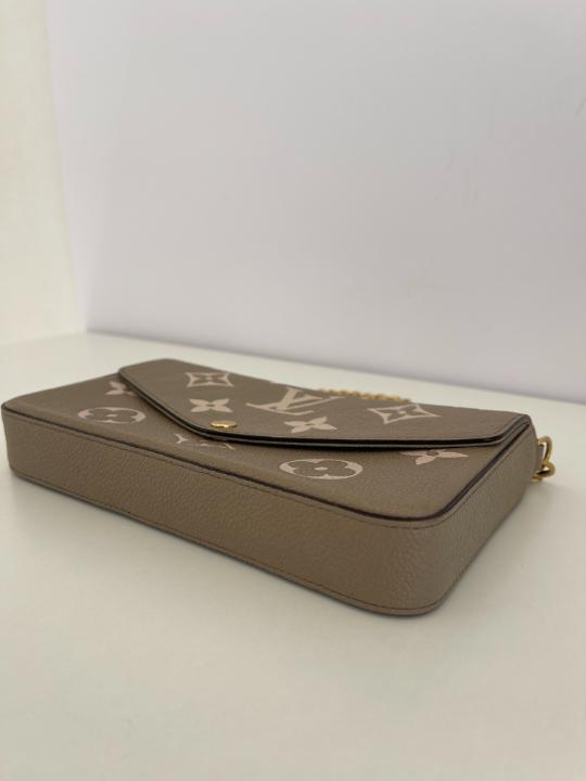 Louis Vuitton Félicie Pochette Monogram Empreinte Leather Crème