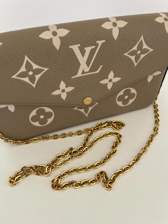 Louis Vuitton Félicie Pochette Monogram Empreinte Leather Crème