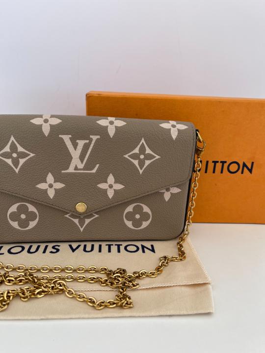 Louis Vuitton Félicie Pochette Monogram Empreinte Leather Crème