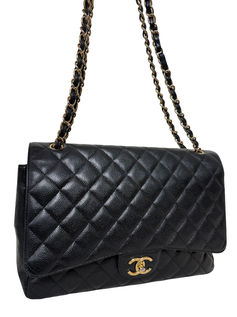 Chanel Maxi Classic Double Flap Black Caviar GHW