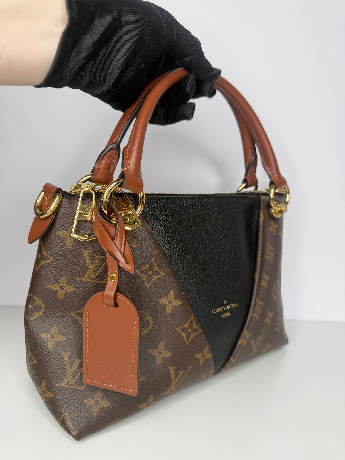 Louis Vuitton V Tote BB Monogram Canvas and Leather