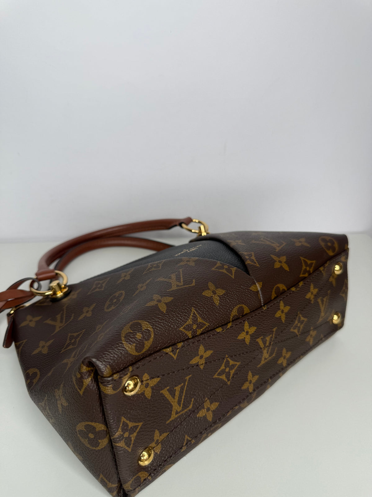 Louis Vuitton V Tote BB Monogram Canvas and Leather